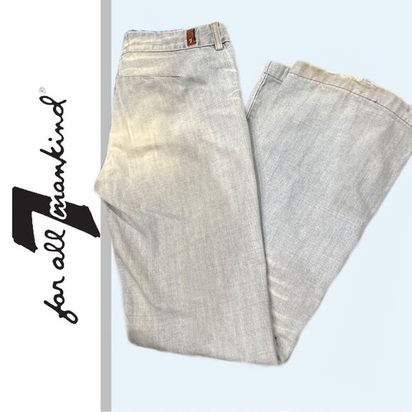 7 For All Mankind by Jerome Dahan Women’s Light Mid-Rise Flared Jeans - Size 29 - Picture 2 of 3